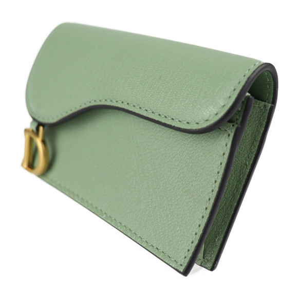 Dior Card Case Saddle Green Flap - Picture 1 of 8